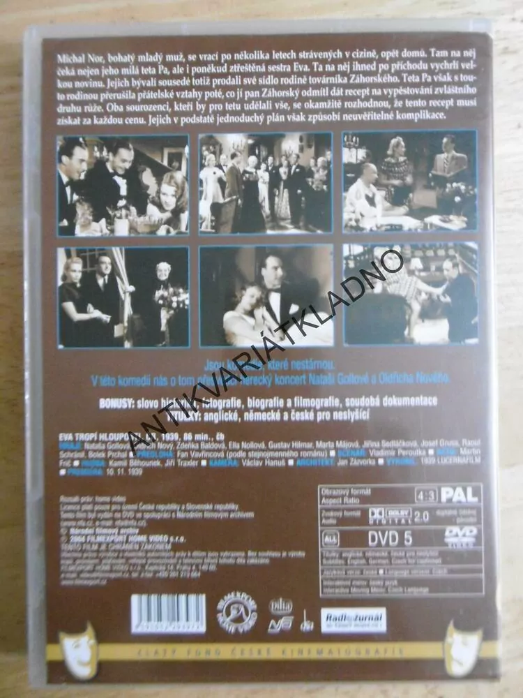 EVA TROPÍ HLOUPOSTI, DVD FILM