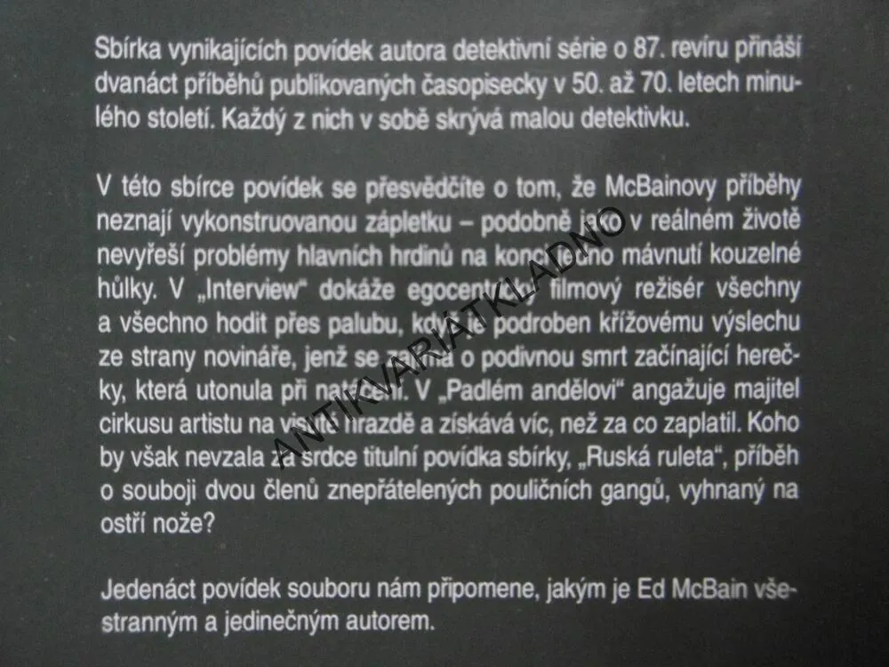 RUSKÁ RULETA A JINÉ POVÍDKY, ED MCBAIN, **an