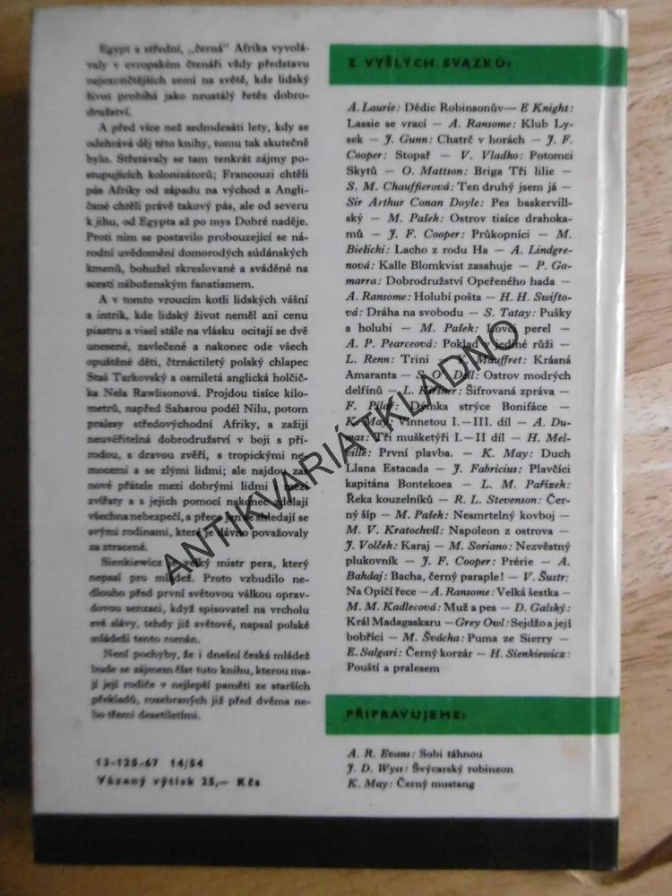 KOD 15 - POUŠTÍ A PRALESEM, HENRYK SIENKIEWICZ, JUNEK, **an