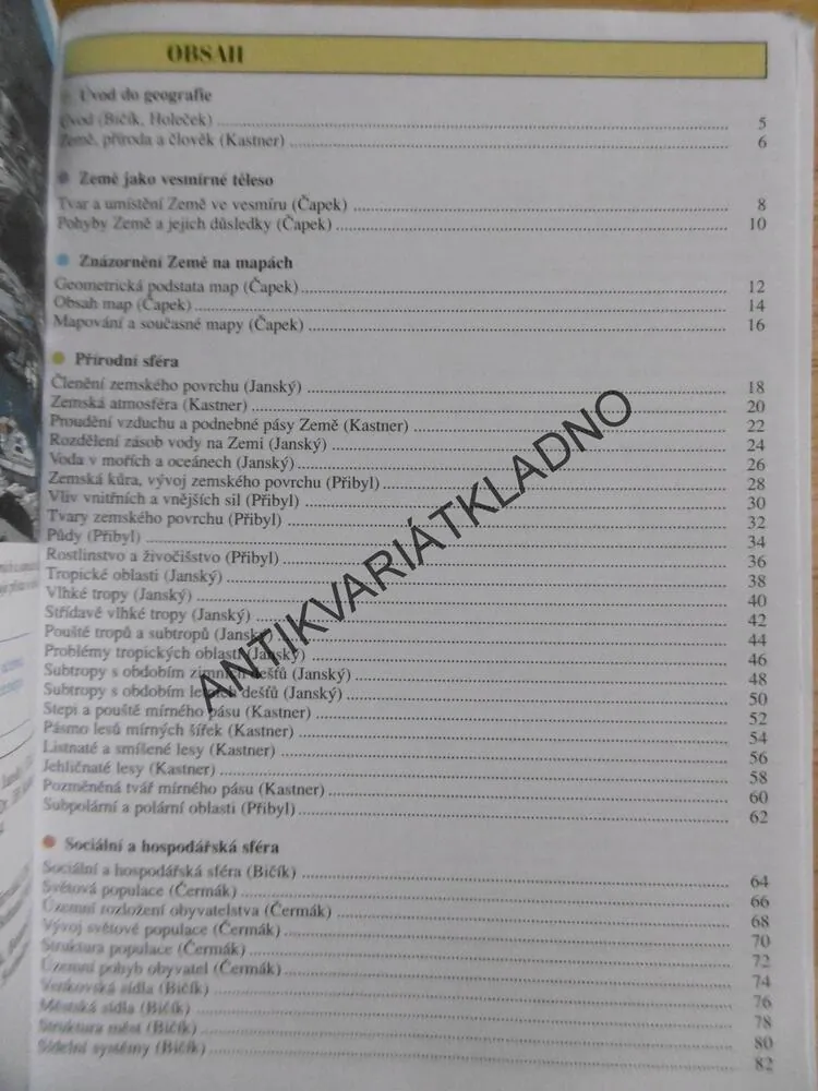 PŘÍRODA A LIDÉ ZEMĚ, UČEBNICE ZEMĚPISU