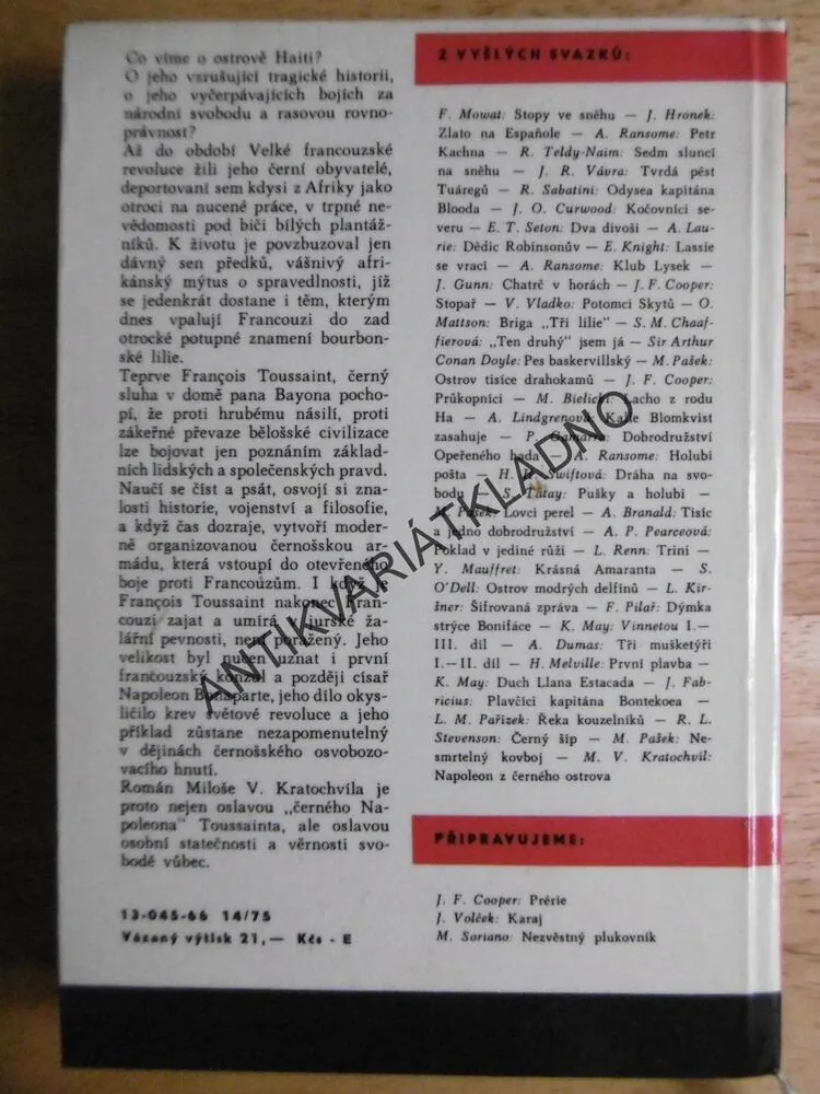KOD 86 - NAPOLEON Z ČERNÉHO OSTROVA, KRATOCHVÍL, KOVÁŘÍK, **an