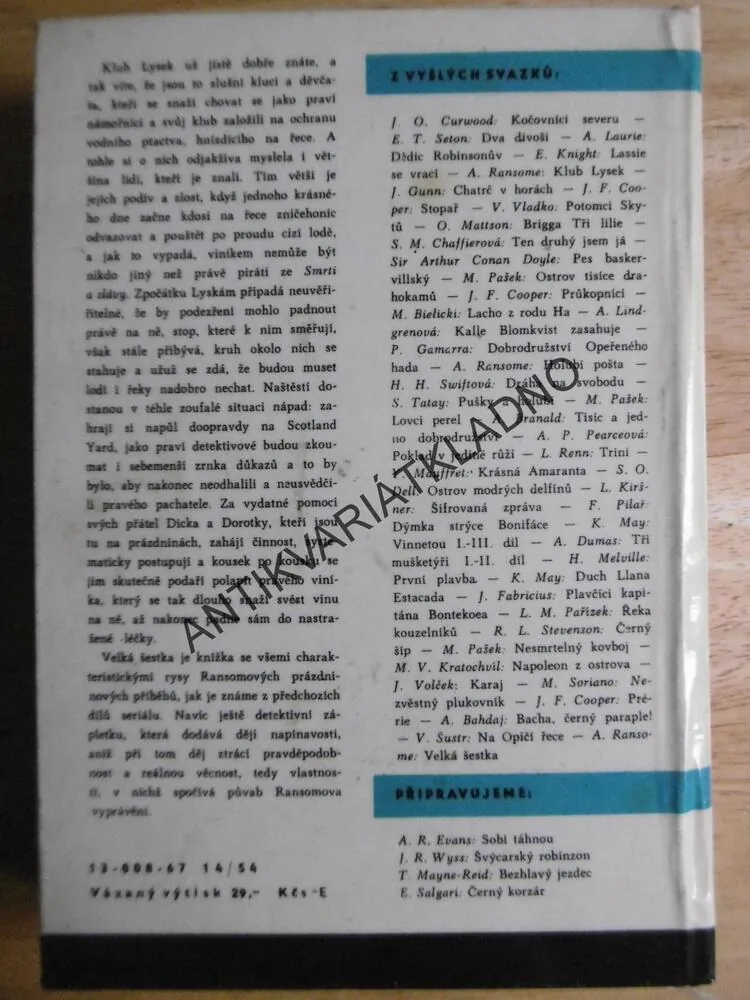 KOD  95 - VELKÁ ŠESTKA, ARTHUR RANSOME