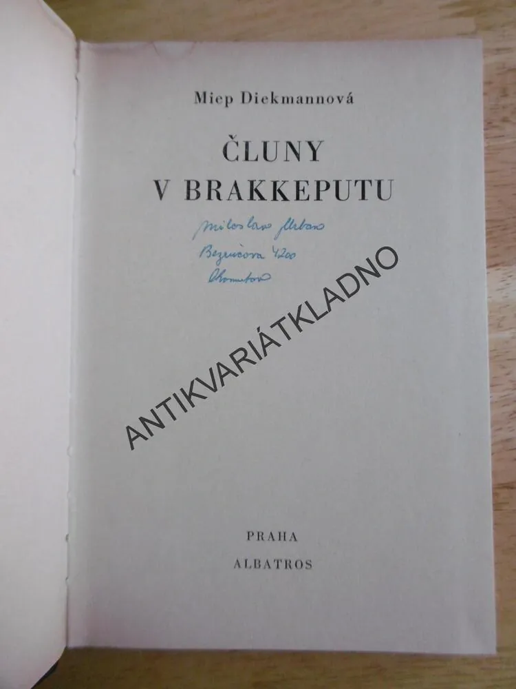 KOD 110 - ČLUNY V BRAKKEPUTU, MIEP DIEKMANNOVÁ, **an