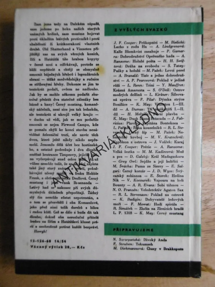 KOD 108 - ČERNÝ MUSTANG, KAREL MAY, BURIAN, **an
