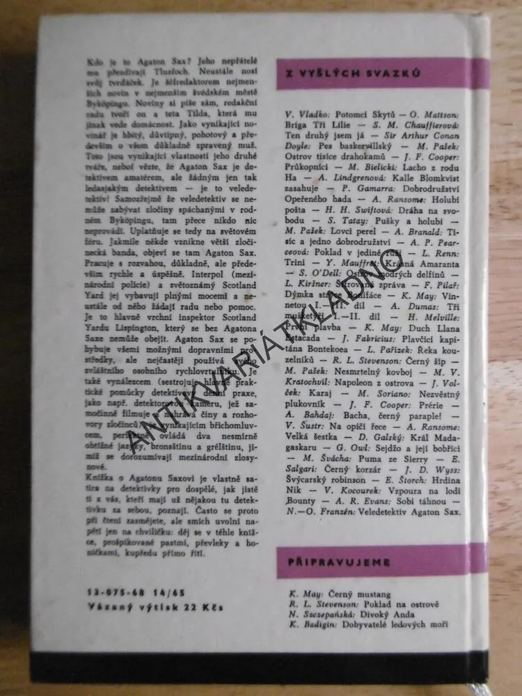 KOD 104 - VELEDETEKTIV AGATON SAX, NILS-OLOF FRANZÉN, JÁGR, **an
