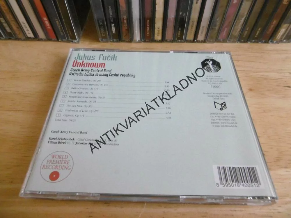 JULIUS FUČÍK, UNKNOWN , CZECH ARMY CENTRAL BAND, CD HUDBA