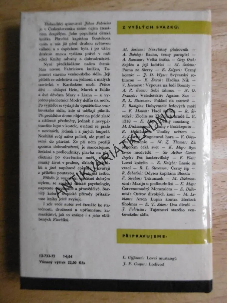 KOD 121 - TAJEMSTVÍ STARÉHO VENKOVSKÉHO SÍDLA, JOHAN FABRICIUS, **an