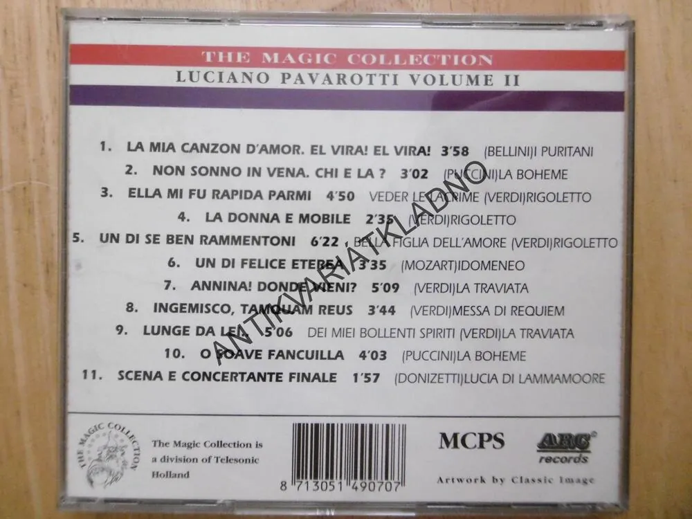 LUCIANO PAVAROTTI VOL. II., CD HUDBA