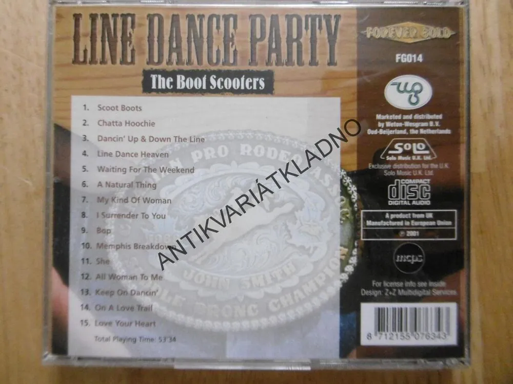 LINE DANCE PARTY, CANADIAN PRO RODEO ASSOC, JOHN SMITH, CD HUDBA