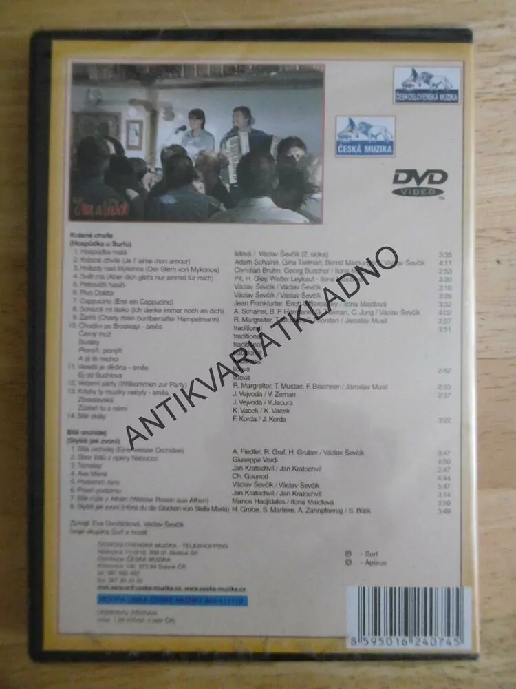 EVA A VAŠEK ANEB KRÁSNÉ CHVÍLE, DVD HUDBA