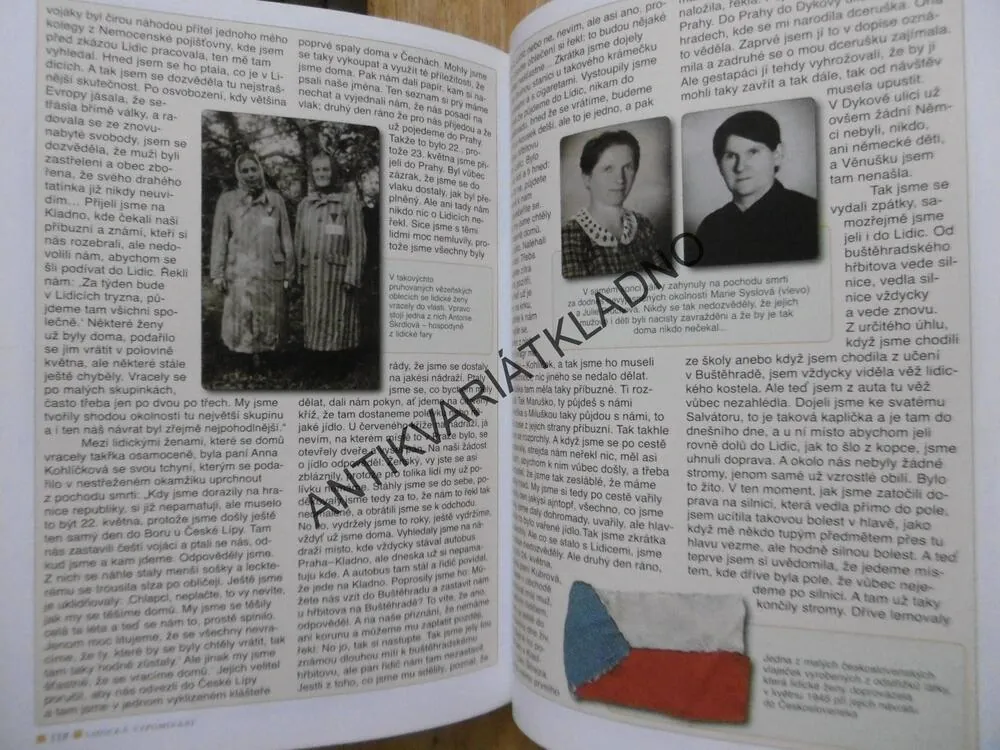 LIDICKÁ VZPOMÍNÁNÍ, EDUARD STEHLÍK, LIDICE, OKR. KLADNO, 2007, **an