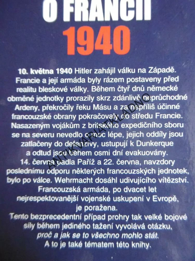 BITVA O FRANCII 1940, PHILIP WARNER, VÁLKA
