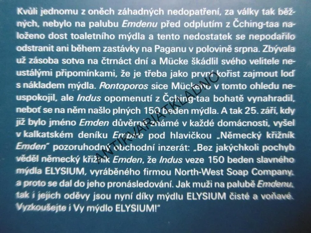 POSLEDNÍ KORZÁR, KŘIŽNÍK EMDEN, DAN VAN DER VAT, NÁMOŘNÍ VÁLKA