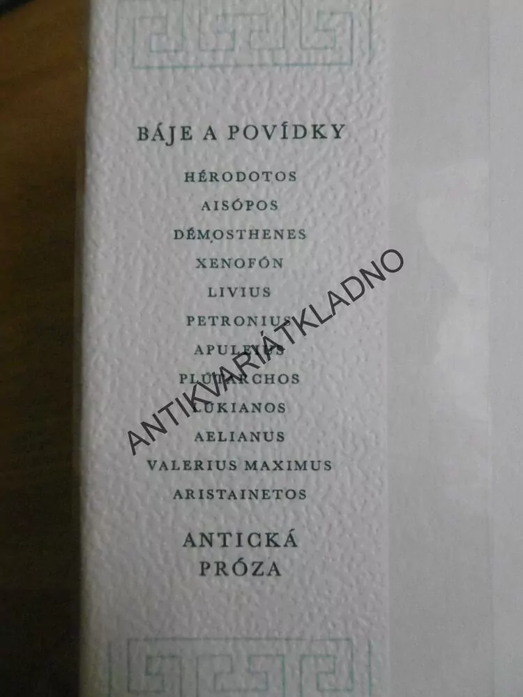 ANTICKÁ PRÓZA, BÁJE A POVÍDKY, **an