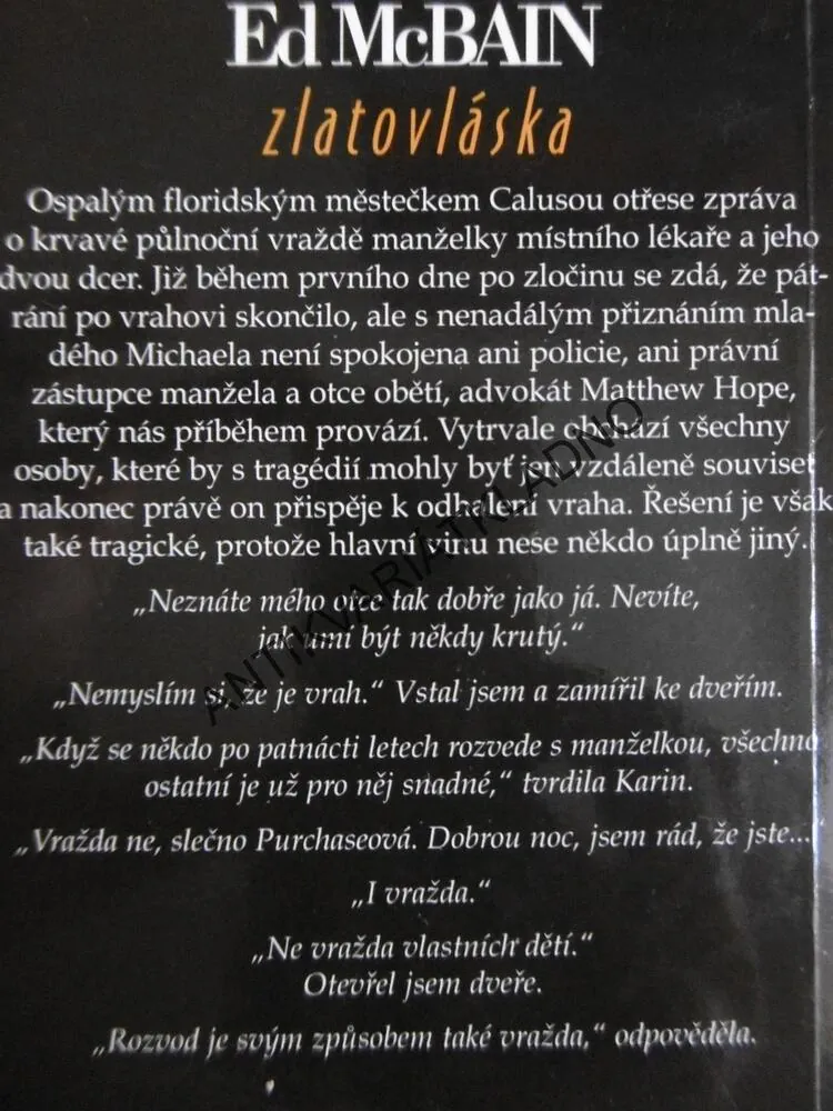 ZLATOVLÁSKA, ED MCBAIN, **an