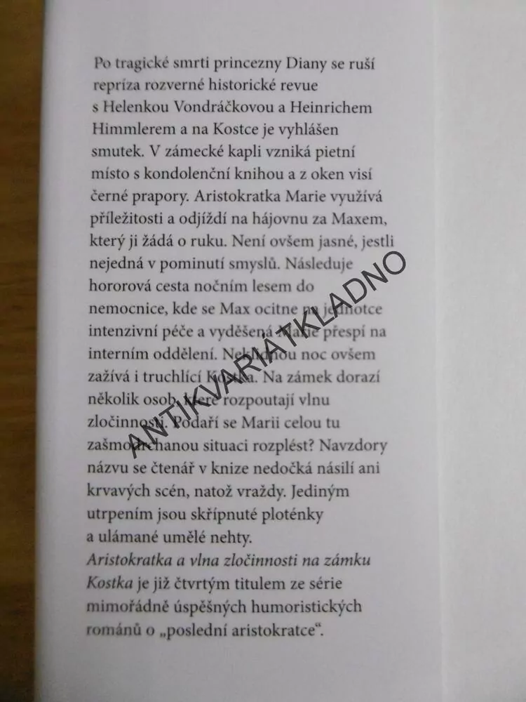 ARISTOKRATKA A VLNA ZLOČINNOSTI NA ZÁMKU KOSTKA, EVŽEN BOČEK, **an