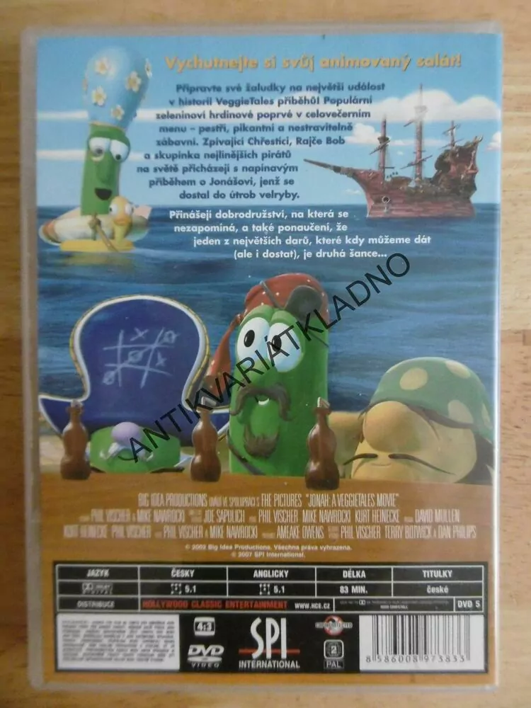 DOBRODRUŽSTVÍ PIRÁTŮ V ZELENINOVÉ ZEMI, DVD FILM