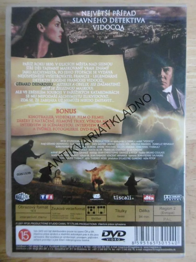 FANTOM PAŘÍŽE, GERARD DEPARDIEU, DVD FILM