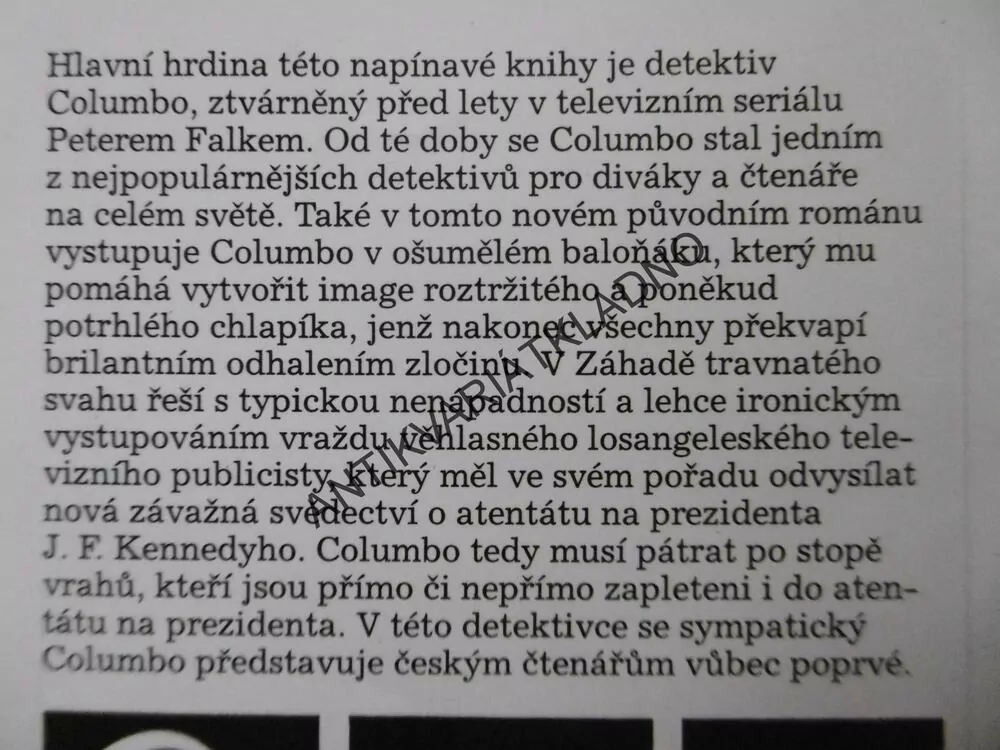 COLUMBO, ZÁHADA TRAVNATÉHO SVAHU, W.HARRINGTON, **an