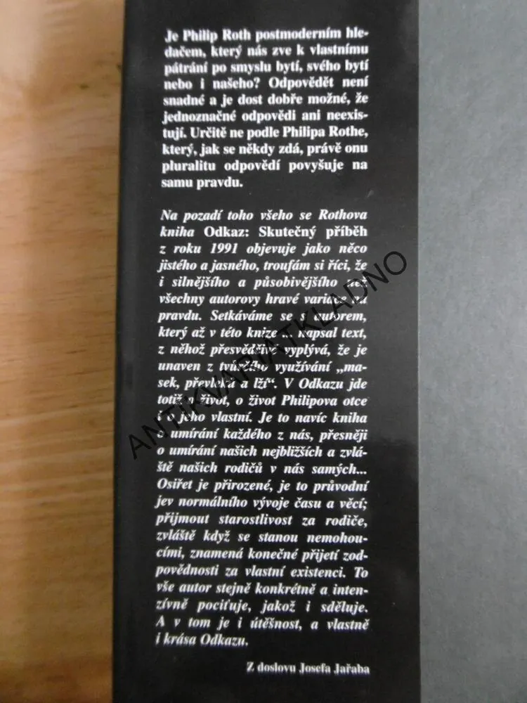 ODKAZ, PHILIP ROTH, **an