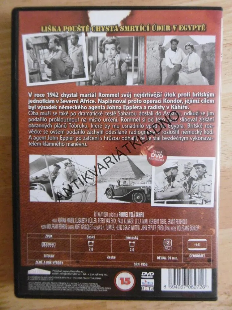 ROMMEL VOLÁ KÁHIRU, DVD FILM