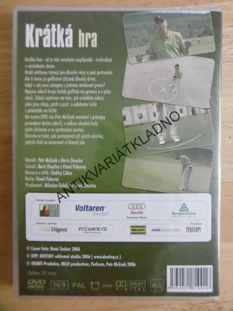KRÁTKÁ HRA, GOLFOVÁ ŠKOLA PETRA MRŮZKA, DVD FILM