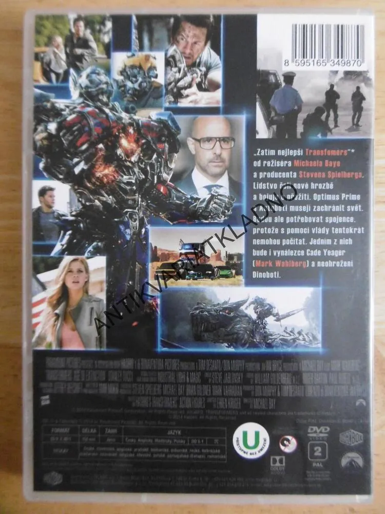 TRANSFORMERS ZÁNIK, DVD FILM