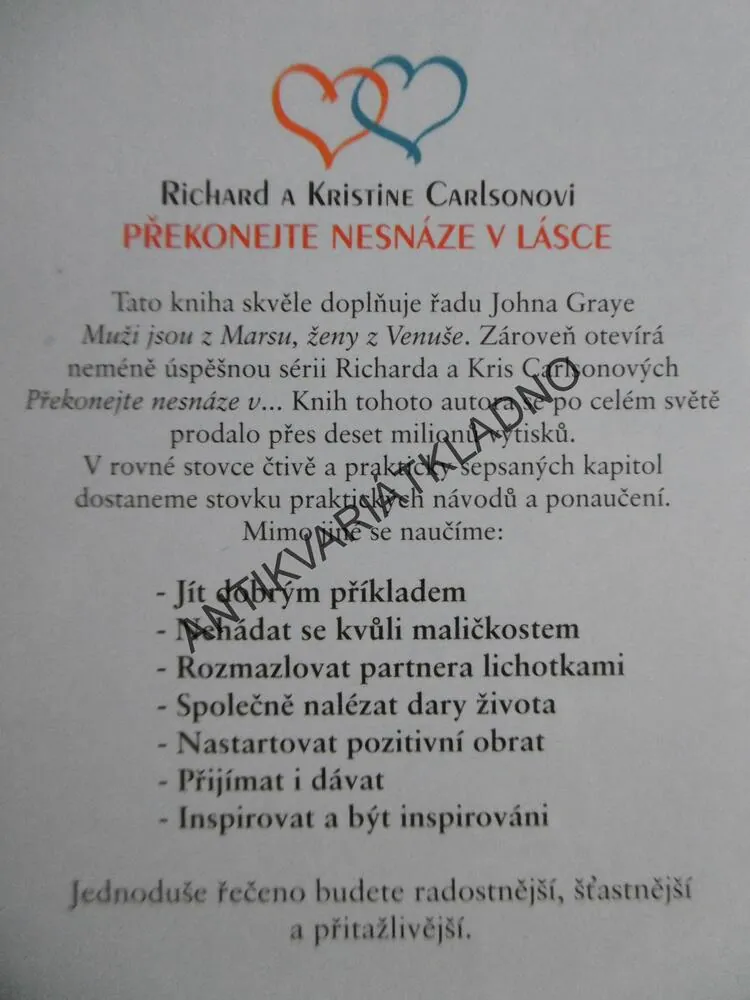 PŘEKONEJTE NESNÁZE V LÁSCE, R. A K.CARLSONOVI, **an