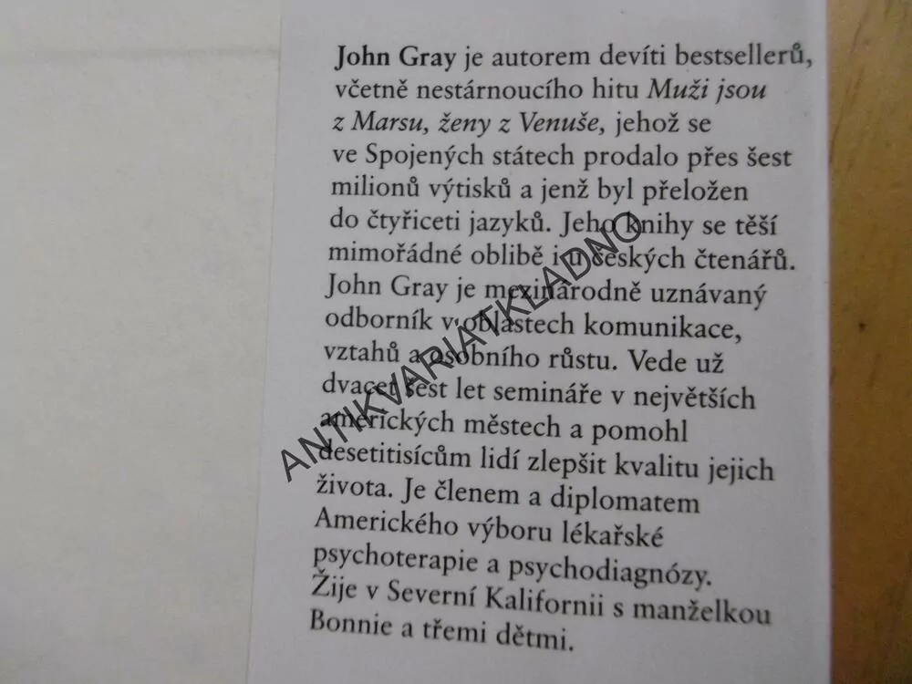 JAK MÍT CO CHCEME A CHTÍT CO UŽ MÁME, JOHN GRAY, **an