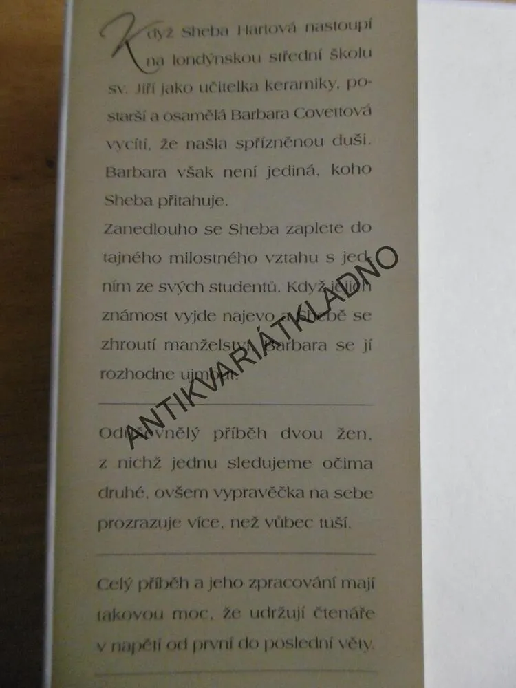 ZÁPISKY O SKANDÁLU, Z.HELLEROVÁ, **an