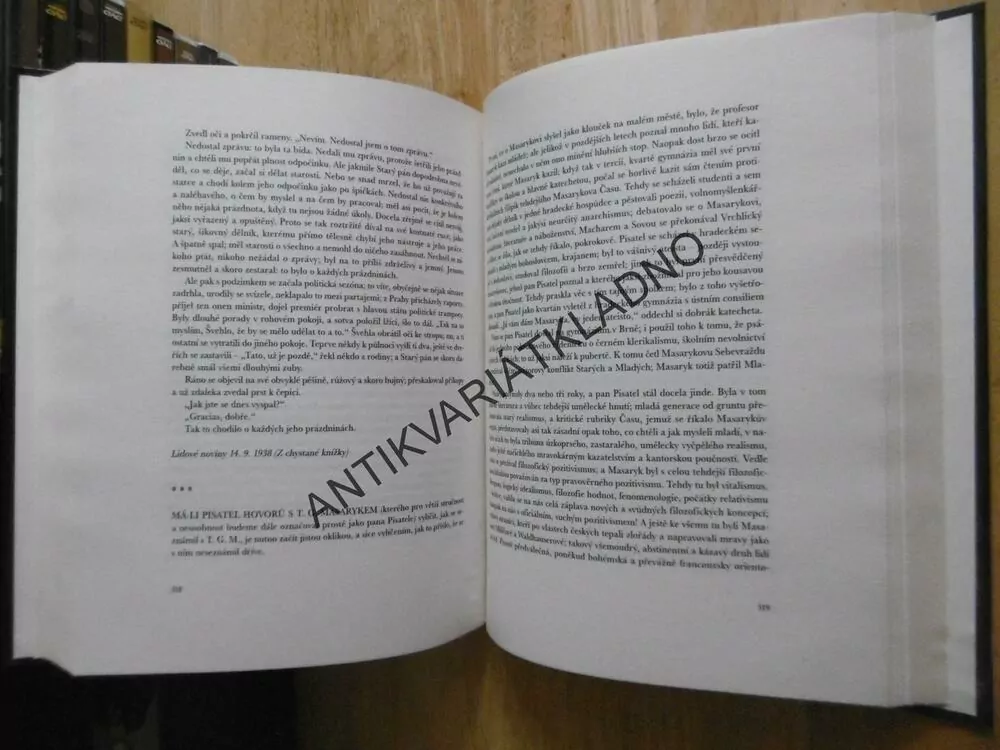 HOVORY S T. G. MASARYKEM, KNIHA APOKRYFŮ, O VĚCECH OBECNÝCH ČILI ZÓON POLITIKON, KAREL ČAPEK, **an
