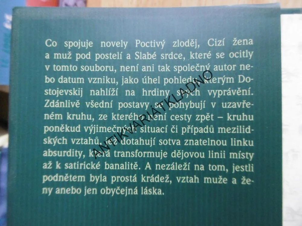 ZVLÁŠTNÍ PŘÍPADY, F.M. DOSTOJEVSKIJ, **an