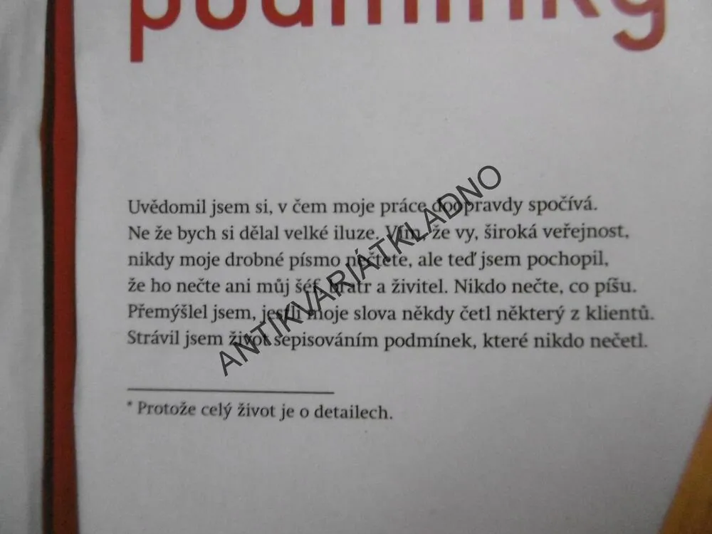 SMLUVNÍ PODMÍNKY*, ROBERT GLANCY, **an