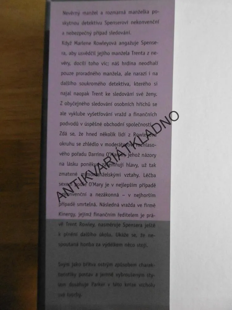 ŠPATNÝ OBCHOD, ROBERT B. PARKER, **an