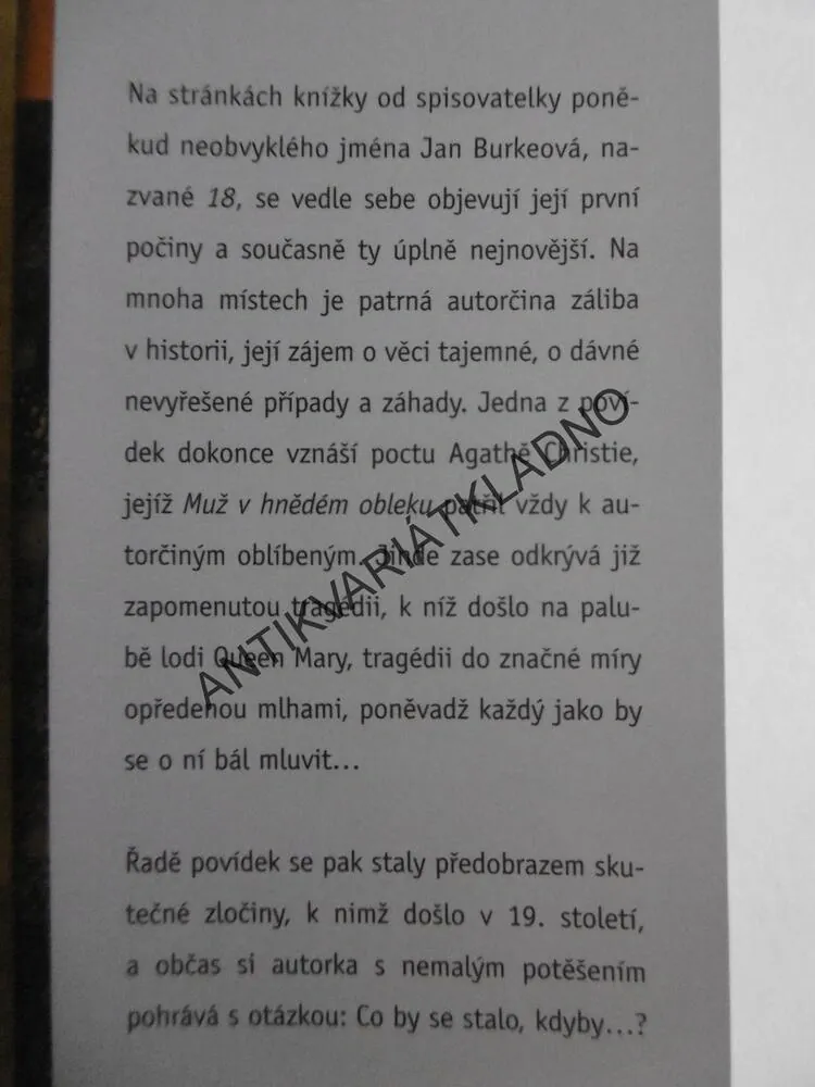 SBÍRKA DETEKTIVNÍCH POVÍDEK 18, JAN BURKEOVÁ, **an