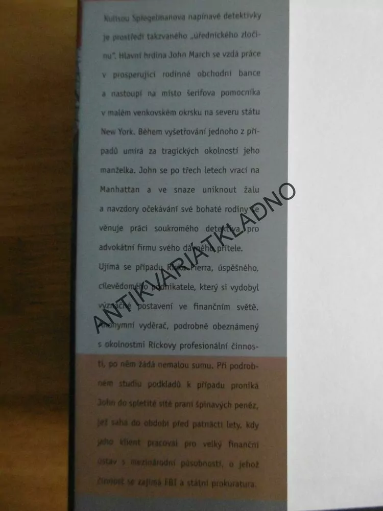 ČERNÉ MAPY, PETER SPIEGELMAN, **an