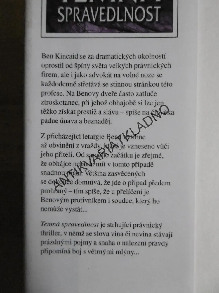 TEMNÁ SPRAVEDLNOST, WILLIAM BERNHARDT, **an