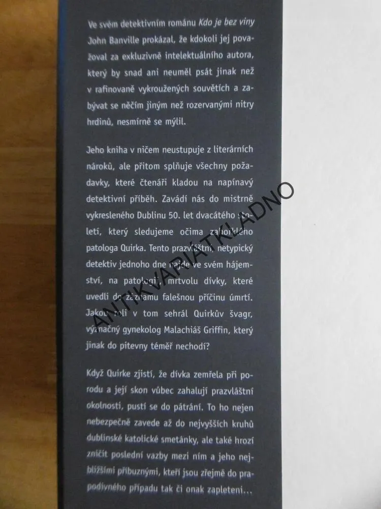 KDO JE BEZ VINY, BENJAMIN BLACK, **an