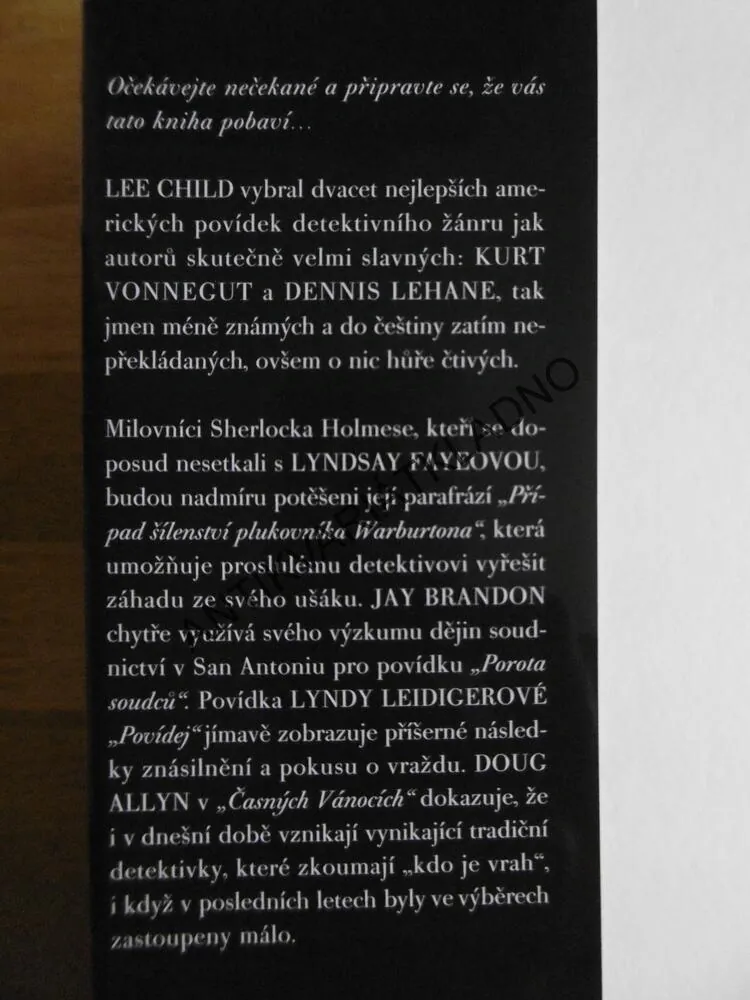 NEJLEPŠÍ AMERICKÉ DETEKTIVNÍ POVÍDKY 4, LEE CHILD, **an