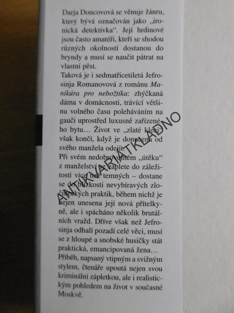 MANIKÚRA PRO NEBOŽTÍKA, DARJA DONCOVOVÁ, **an