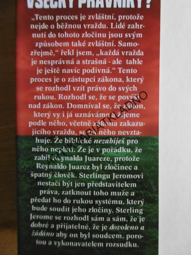 POBÍT VŠECKY PRÁVNÍKY?, WILLIAM DEVERELL, **an