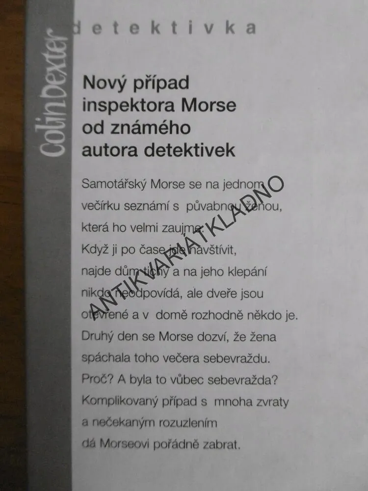 TAJEMSTVÍ INSPEKTORA MORSE, COLIN DEXTER, **an