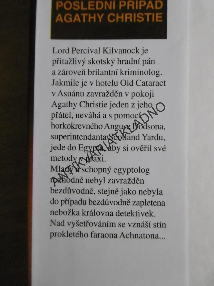 POSLEDNÍ PŘÍPAD AGATHY CHRISTIE, CHRISTOPHER CARTER, **an