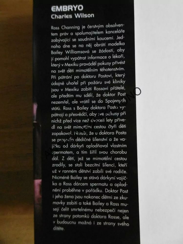 EMBRYO, CHARLES WILSON, **an
