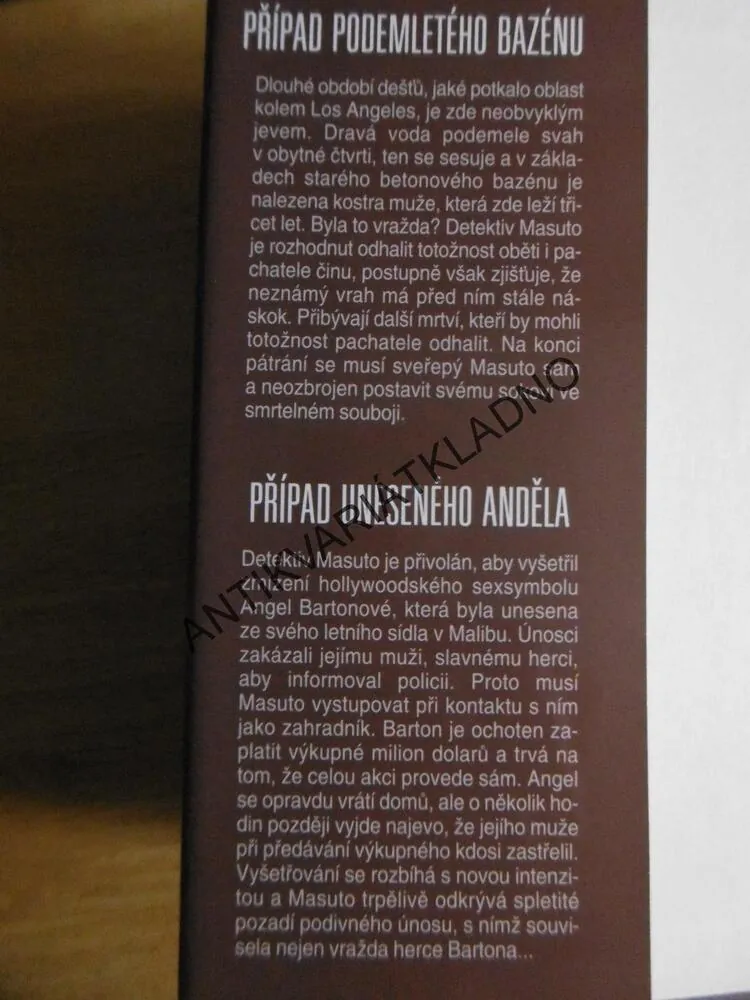 PŘÍPAD PODEMLETÉHO BAZÉNU, PŘÍPAD UNESENÉHO ANDĚLA, HOWARD FAST, **an