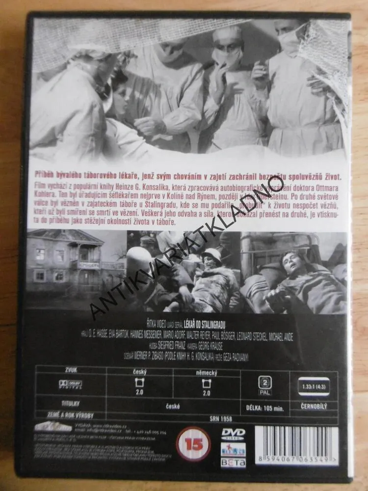 LÉKAŘ OD STALINGRADU,ZAJATECKÝ TÁBOR, DVD FILM SVĚT.VÁLKA