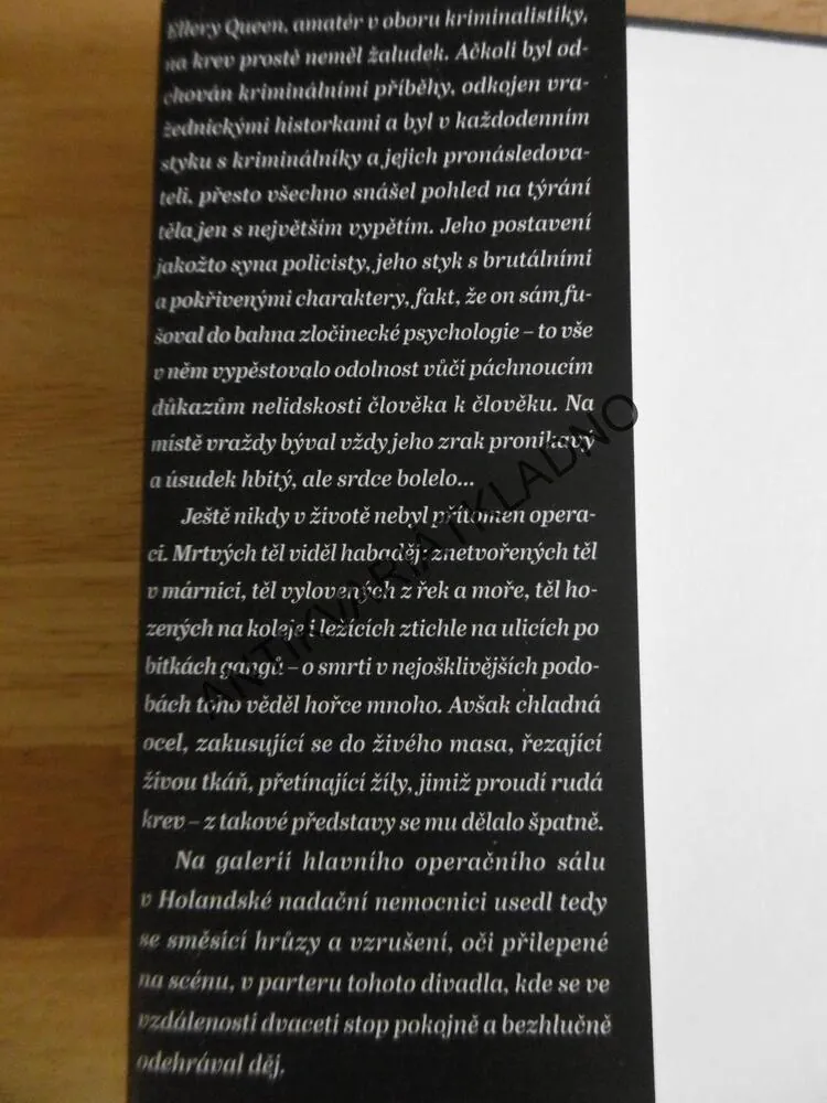 ZLOČIN V HOLANDSKÉ NEMOCNICI, ELLERY QUEEN, **an