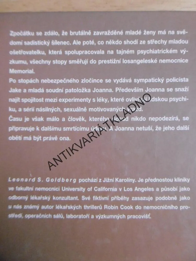 VRAŽEDNÝ LÉK, LEONARD S.GOLDBERG, **an