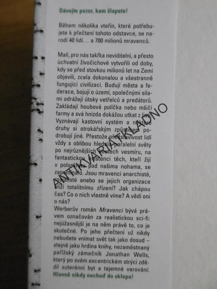 MRAVENCI, BERNARD WERBER, **an