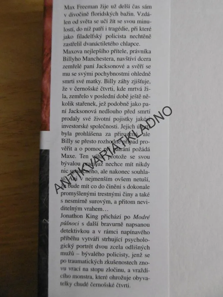 VIDITELNÁ TEMNOTA, JONATHON KING, **an
